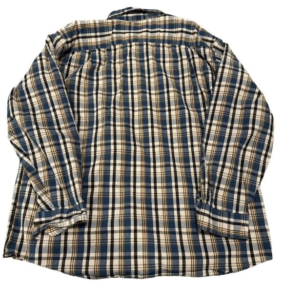 SCHMIDT WORKWEAR PLAID LONG SLEEVE BUTTON UP SHIRT SIZE XL | E2 - Picture 2 of 5